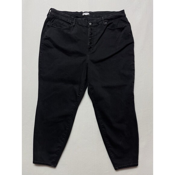 Good American GLEAF739BT Women’s Plus Sz 20-26 Faded Black Stretch Skinny Jeans - Picture 2 of 13